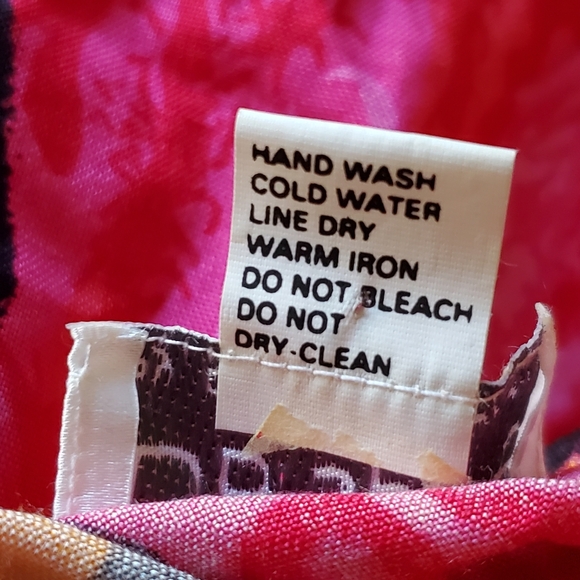 Womens Vintage tropical pink rayon Top medium - Picture 8 of 8